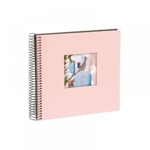 Албум, с 40 черни страници, със спирала, 20 х 20 cm, розов