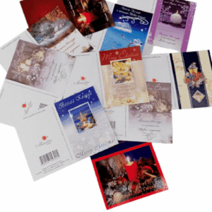 Промо Пакет 100 бр. Коледни / Новогодишни мини картички двойни